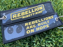 Load image into Gallery viewer, Rebellions Are Built On Hope Woven Keychain
